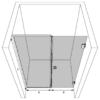 Alcove shower screen Hietakari Vetro 549 – 3D drawing Alcove shower screen Hietakari Vetro 549 – 3D drawing