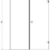 Alcove shower screen Hietakari Vetro 549 – dimension drawing Alcove shower screen Hietakari Vetro 549 – dimension drawing