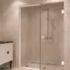 Alcove shower screen Hietakari Vetro 549, white fittings, clear glass Alcove shower screen Hietakari Vetro 549, white fittings, clear glass