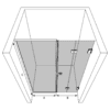 Alcove shower screen Hietakari Vetro 550 – 3D drawing Alcove shower screen Hietakari Vetro 550 – 3D drawing