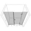 Alcove shower screen Hietakari Vetro 551 – 3D drawing Alcove shower screen Hietakari Vetro 551 – 3D drawing