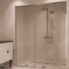 Alcove shower screen Hietakari Vetro 551, chrome fittings, clear glass Alcove shower screen Hietakari Vetro 551, chrome fittings, clear glass