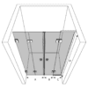Alcove shower screen Hietakari Vetro 553 – 3D drawing Alcove shower screen Hietakari Vetro 553 – 3D drawing