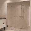 Alcove shower screen Hietakari Vetro 553, chrome fittings, clear glass Alcove shower screen Hietakari Vetro 553, chrome fittings, clear glass