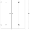 Alcove shower screen Hietakari Vetro 553 – dimension drawing Alcove shower screen Hietakari Vetro 553 – dimension drawing