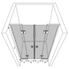 Alcove shower screen Hietakari Vetro 554 – 3D drawing Alcove shower screen Hietakari Vetro 554 – 3D drawing