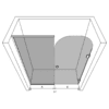 Alcove shower screen Hietakari Vetro 563 – dimension drawing Alcove shower screen Hietakari Vetro 563 – dimension drawing