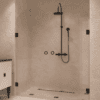 Alcove shower screen Hietakari Vetro 565, chrome fittings, clear glass Alcove shower screen Hietakari Vetro 565, chrome fittings, clear glass