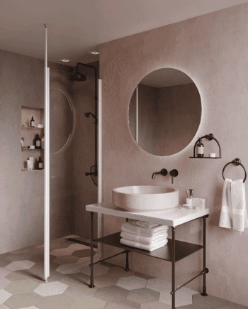Shower screen with telescopic supports Hietakari Infinia 111
