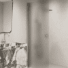 Hinged shower door Hietakari Forma 302, aluminium frame, satin frosted glass Hinged shower door Hietakari Forma 302, aluminium frame, satin frosted glass