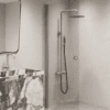 Hinged shower door Hietakari Forma 302, aluminium frame, super bright glass Hinged shower door Hietakari Forma 302, aluminium frame, super bright glass