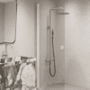 Hinged shower door Hietakari Forma 302, white frame, super bright glass Hinged shower door Hietakari Forma 302, white frame, super bright glass