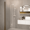 Curved hinged shower door Hietakari Forma 306, Mocha frame, clear glass Curved hinged shower door Hietakari Forma 306 – 7