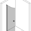 Curved hinged shower door Hietakari Forma 306 – dimension drawing Curved hinged shower door Hietakari Forma 306 – 2