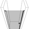 Hinged shower door with wall magnet Hietakari Forma 382 ā 3D drawing Hinged shower door with wall magnet Hietakari Forma 382 ā 3