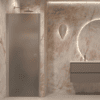 Hinged shower door with wall magnet Hietakari Forma 382, aluminium frame, grey satin glass Hinged shower door with wall magnet Hietakari Forma 382, aluminium frame, grey satin glass