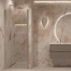 Hinged shower door with wall magnet Hietakari Forma 382, aluminium frame, clear glass Hinged shower door with wall magnet Hietakari Forma 382 ā 5