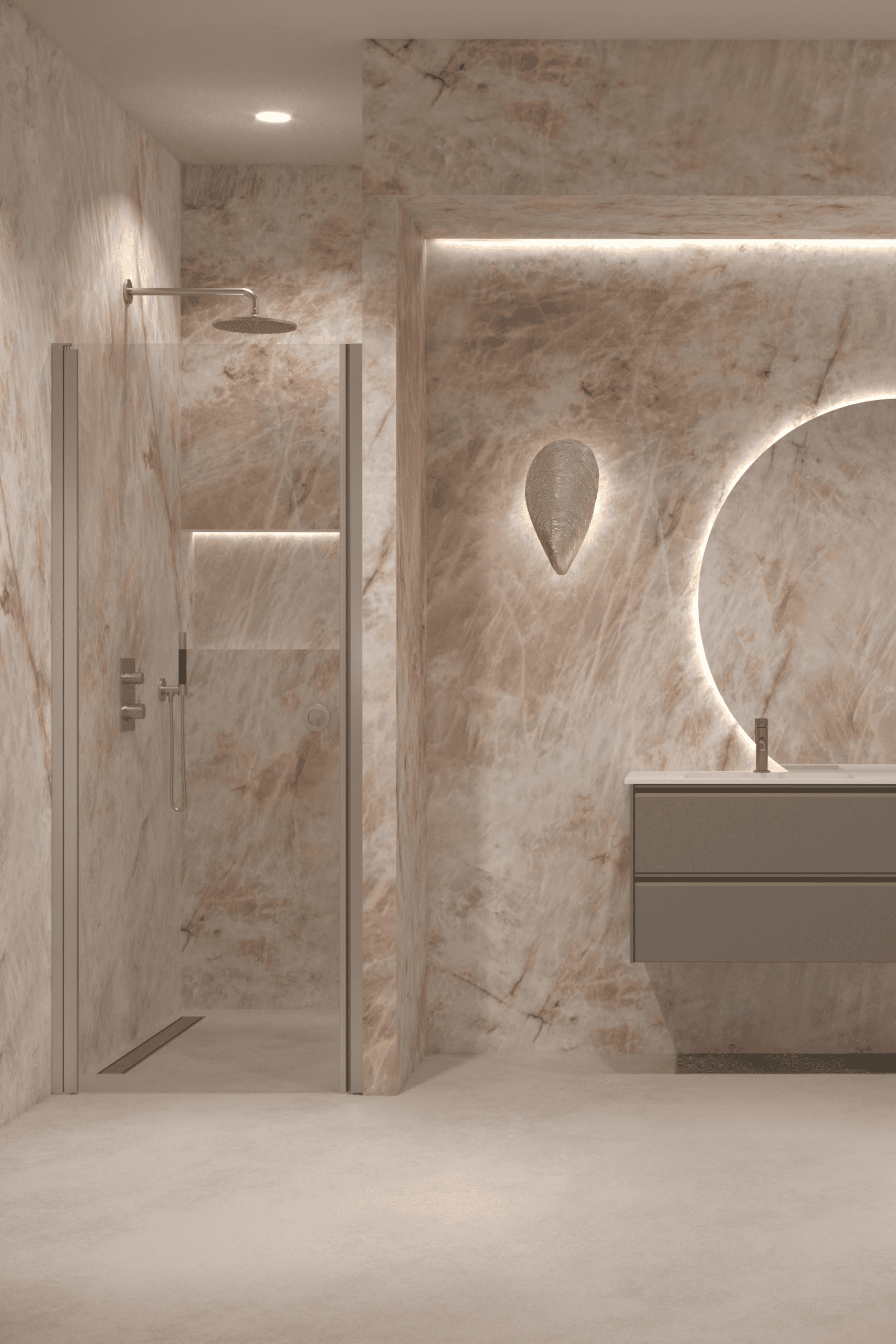 Hinged shower door with wall magnet Hietakari Forma 382 ā 5