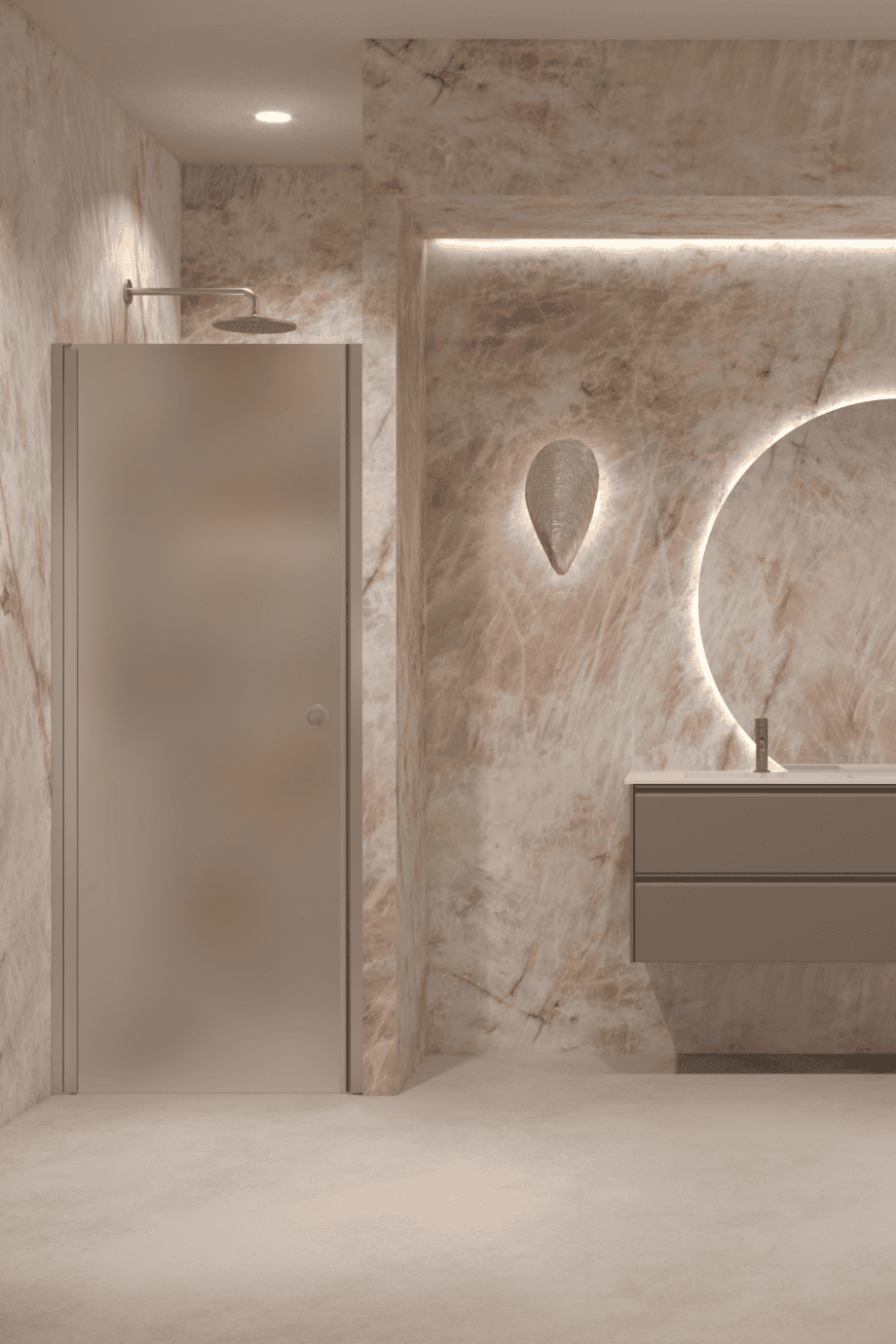 Hinged shower door with wall magnet Hietakari Forma 382, aluminium frame, super bright satin glass Hinged shower door with wall magnet Hietakari Forma 382, aluminium frame, super bright satin glass