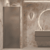 Hinged shower door with wall magnet Hietakari Forma 382, Mocha frame, grey satin glass Hinged shower door with wall magnet Hietakari Forma 382, Mocha frame, grey satin glass