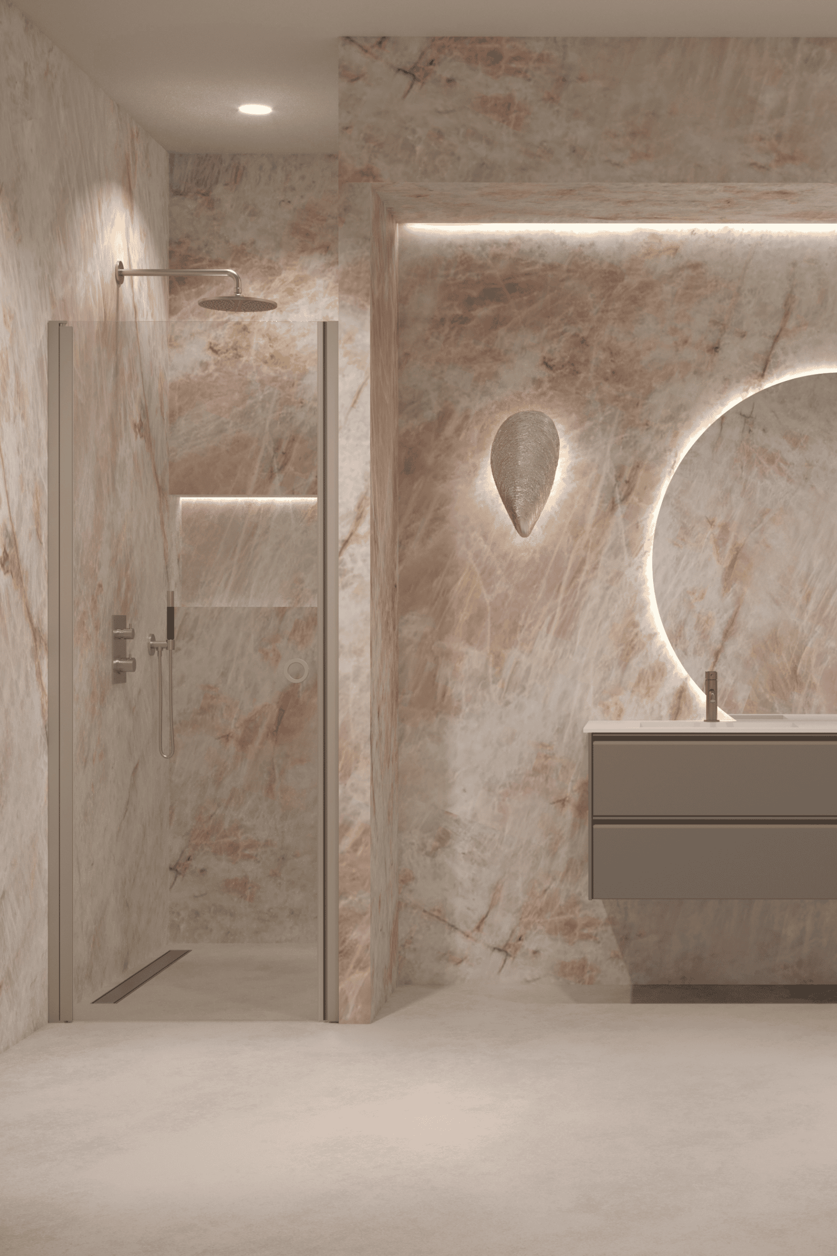 Hinged shower door with wall magnet Hietakari Forma 382 ā 7