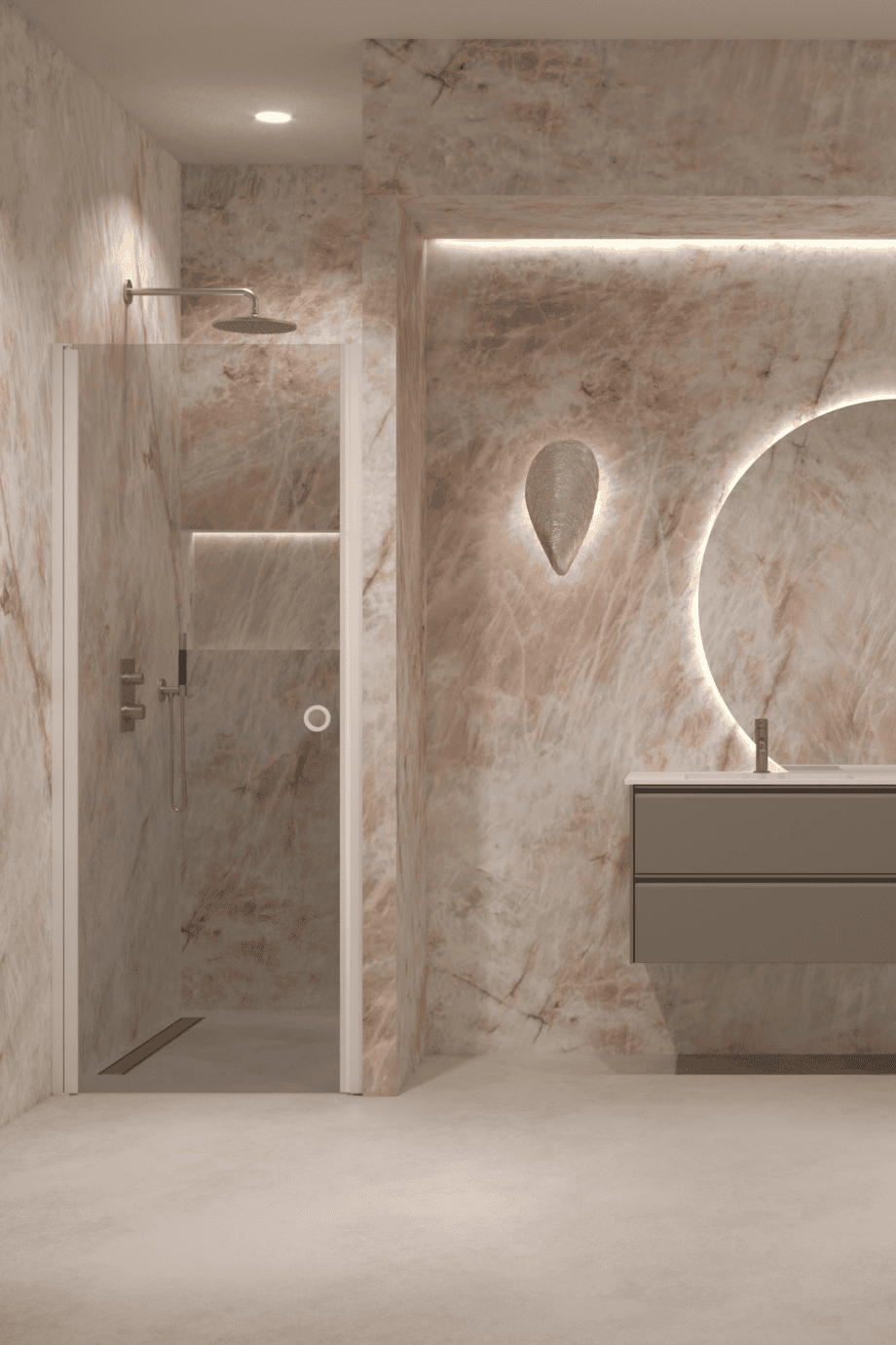 Hinged shower door with wall magnet Hietakari Forma 382, white frame, grey tinted glass Hinged shower door with wall magnet Hietakari Forma 382, white frame, grey tinted glass