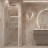 Hinged shower door with wall magnet Hietakari Forma 382, white frame, clear glass Hinged shower door with wall magnet Hietakari Forma 382, white frame, clear glass