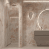 Hinged shower door with wall magnet Hietakari Forma 382, white frame, super bright glass Hinged shower door with wall magnet Hietakari Forma 382, white frame, super bright glass