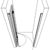 Folding shower door with wall magnet Hietakari Forma 383 – view 4 Folding shower door with wall magnet Hietakari Forma 383 – 4