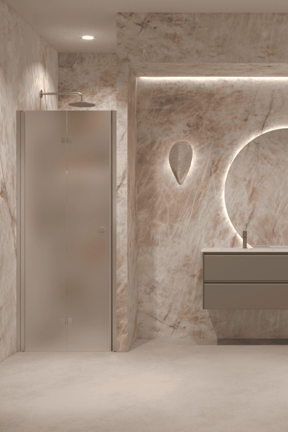 Folding shower door with wall magnet Hietakari Forma 383, aluminium frame, super bright satin glass Folding shower door with wall magnet Hietakari Forma 383, aluminium frame, super bright satin glass