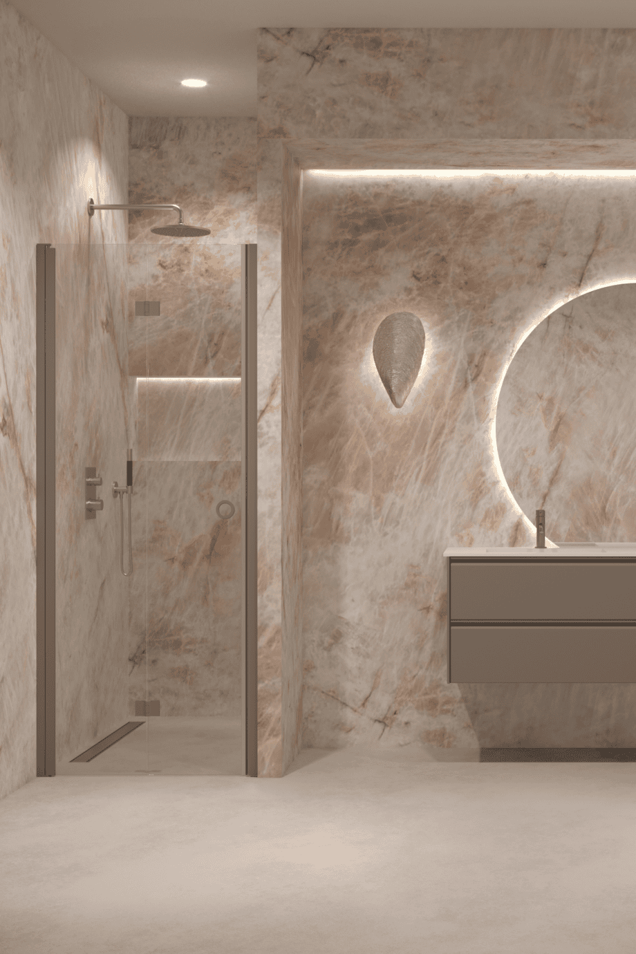 Folding shower door with wall magnet Hietakari Forma 383 – view 8 Folding shower door with wall magnet Hietakari Forma 383 – 8