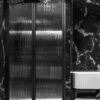 Hinged shower door with fixed part and wall magnet Hietakari Forma 384, black frame, clear glass Hinged shower door with fixed part and wall magnet Hietakari Forma 384 ā 6