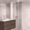 Hinged shower door Hietakari Vetro 512, chrome fittings, grey tinted glass
