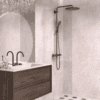 Hinged shower door Hietakari Vetro 512, white fittings, super bright glass