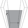 Hinged shower door for alcove Hietakari Vetro 527 – dimension drawing