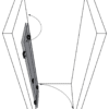 Folding shower door for alcove Hietakari Vetro 528 ā 3D drawing Folding shower door for alcove Hietakari Vetro 528 ā 3D drawing