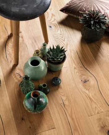 Engineered wood flooring Bauwerk Casapark Handcrafted Oak 56 deep brushed oil waxed 181mm