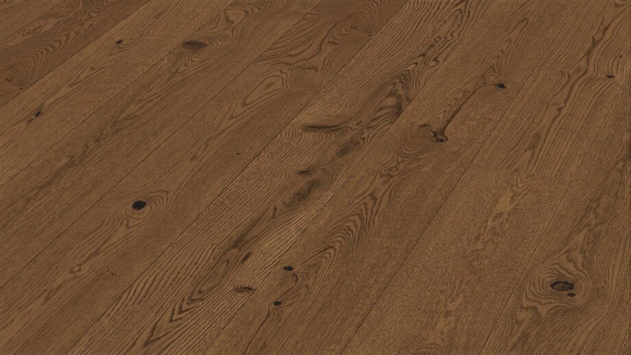 Floorboards Oak Rustic 2-layer, bevelled, brown oiled