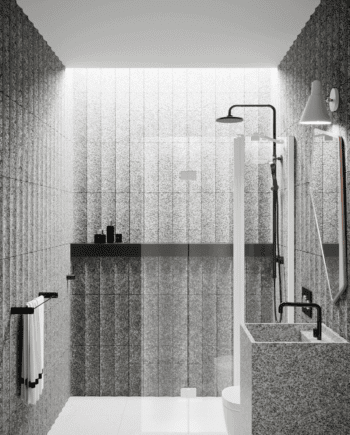 Folding shower screen with fixed part Hietakari Infinia 215