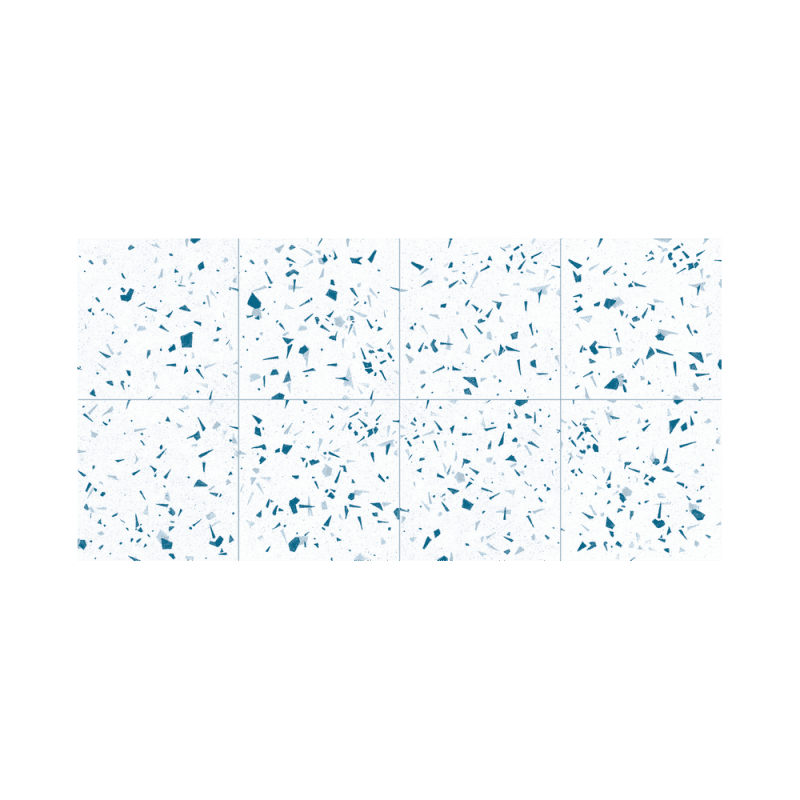 Värviline terrazzo-mustriga keraamiline plaat Dune Fragmenta Azul