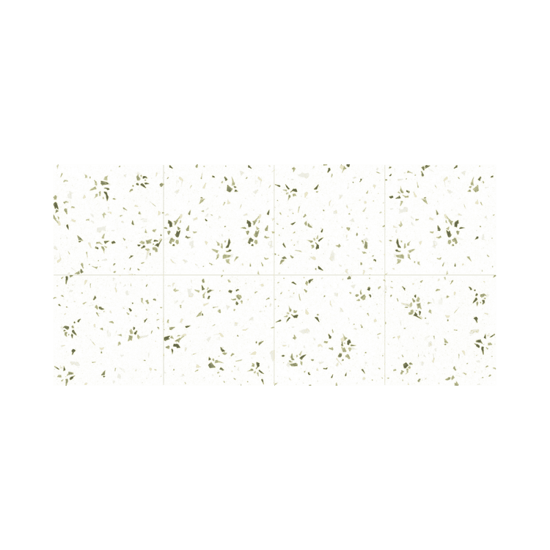 Värviline terrazzo-mustriga keraamiline plaat Dune Fragmenta Verde
