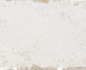 Glossy ceramic wall tile with worn edges Dune Antiga Blanco, 6.9x24 cm, 9 mm, white