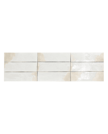 Coloured porcelain wall tile Dune Granadella Sal, 6.4x22.3 cm, 9 mm, glossy, handmade effect