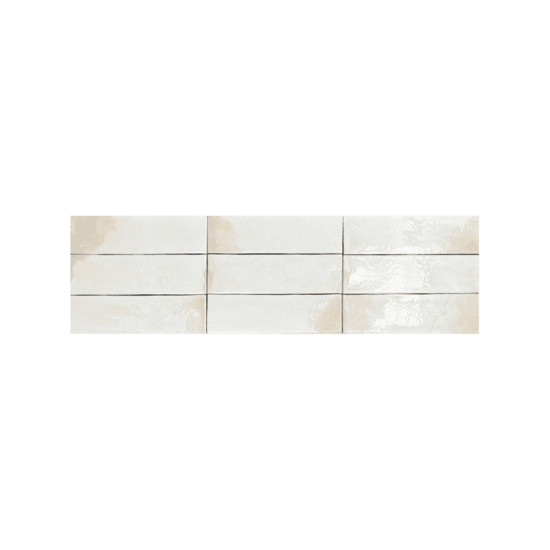 Coloured porcelain wall tile Dune Granadella Sal, 6.4x22.3 cm, 9 mm, glossy, handmade effect