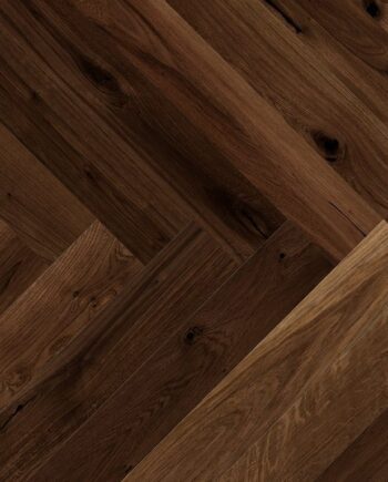 Herringbone floor Smoked Oak beveled, brushed, matt lacquered