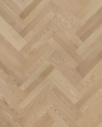 Herringbone parquet ash natur, beveled 4 sides, oiled