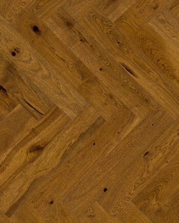 Herringbone parquet oak beveled brown matt lacquer 110mm