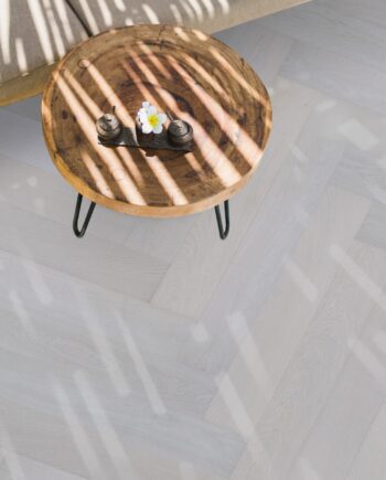 Herringbone parquet Oak DIA, 4 sides beveled, brushed, matt lacquered