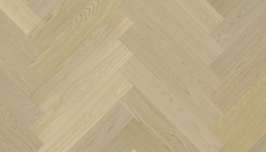 Herringbone parquet oak natur bevelled brushed creamy matt lacquer