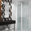 Hinged shower screen with fixed part Hietakari Forma 304